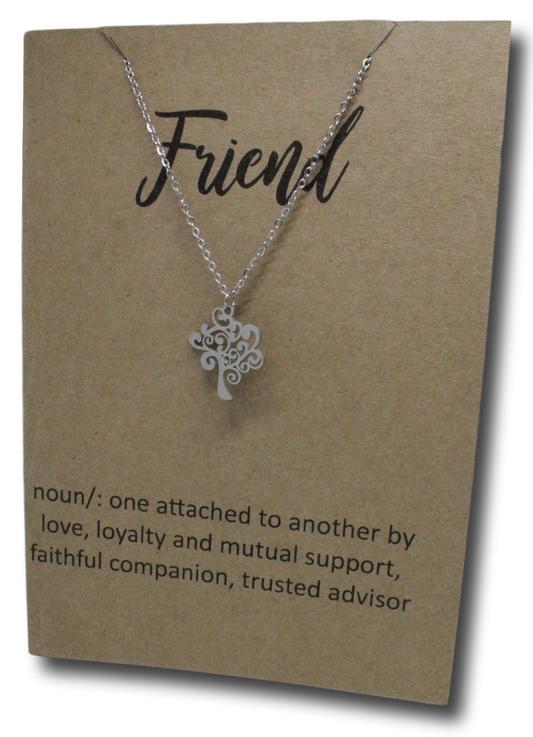 Tree Pendant & Chain - Card 31-Charmed Jewellery