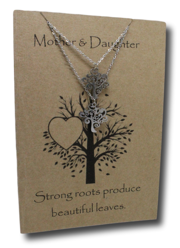 Tree Pendant & Chains (x2) - Card 6-Charmed Jewellery