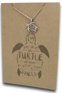 Turtle Pendant & Chain - Card 114-Charmed Jewellery