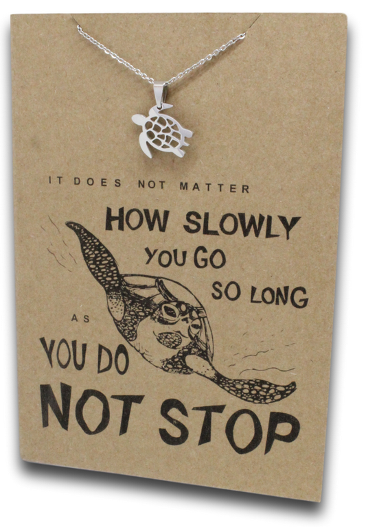 Turtle Pendant & Chain - Card 82-Charmed Jewellery