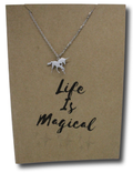 Unicorn Pendant & Chain - Card 48-Charmed Jewellery