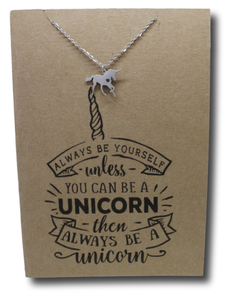 Unicorn Pendant & Chain - Card 7-Charmed Jewellery