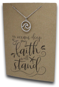 Wave Pendant & Chain - Card 166-Charmed Jewellery