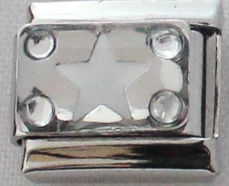 White Star w/Stones 9mm Charm-Charmed Jewellery