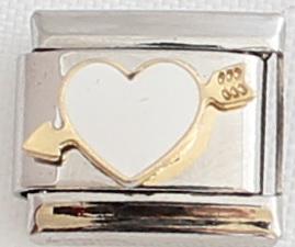 White heart 9mm Charm-Charmed Jewellery