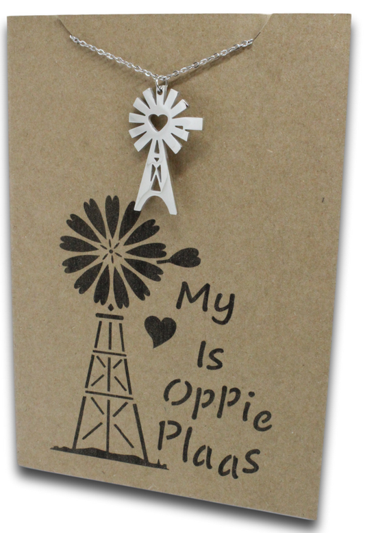 Windmill Pendant & Chain - Card 100-Charmed Jewellery