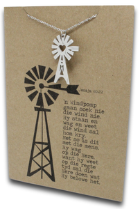 Windmill Pendant & Chain - Card 101-Charmed Jewellery