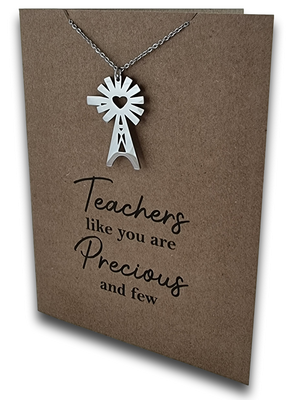 Windmill Pendant & Chain - Card 450