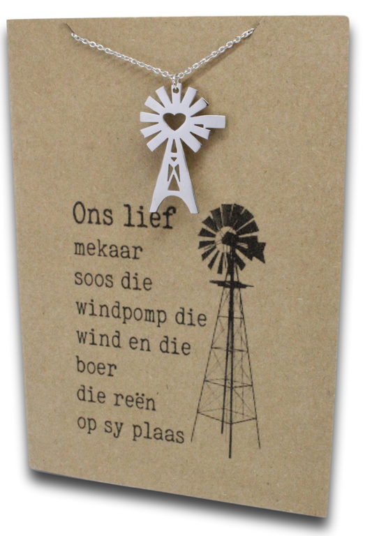 Windmill Pendant & Chain - Card 87-Charmed Jewellery