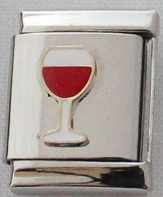Wine Glass 13mm Charm-Charmed Jewellery