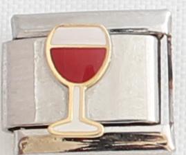 Wine Glass 9mm Charm-Charmed Jewellery