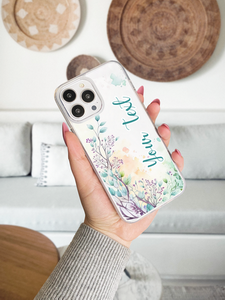 Personalized Blue Leaf Cellphone Case