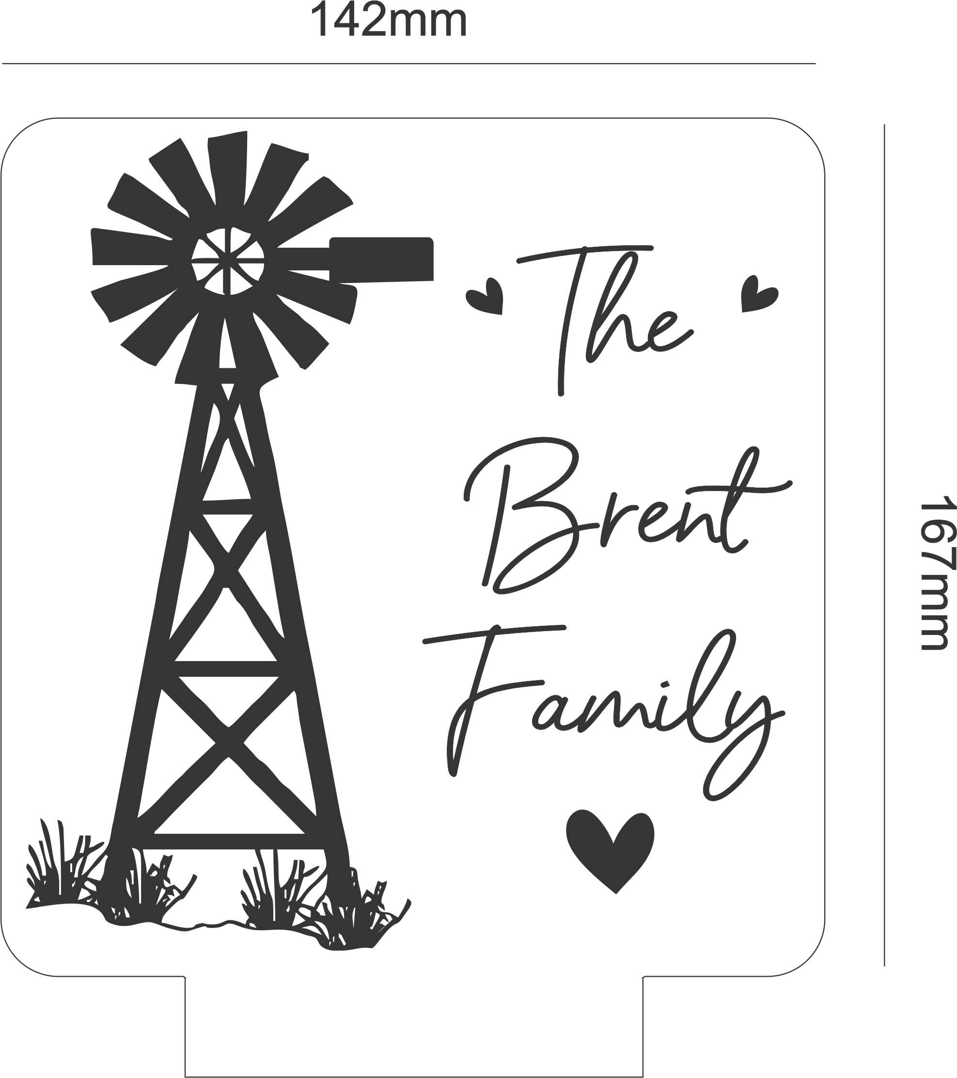 Personalized Windmill LED Night Light